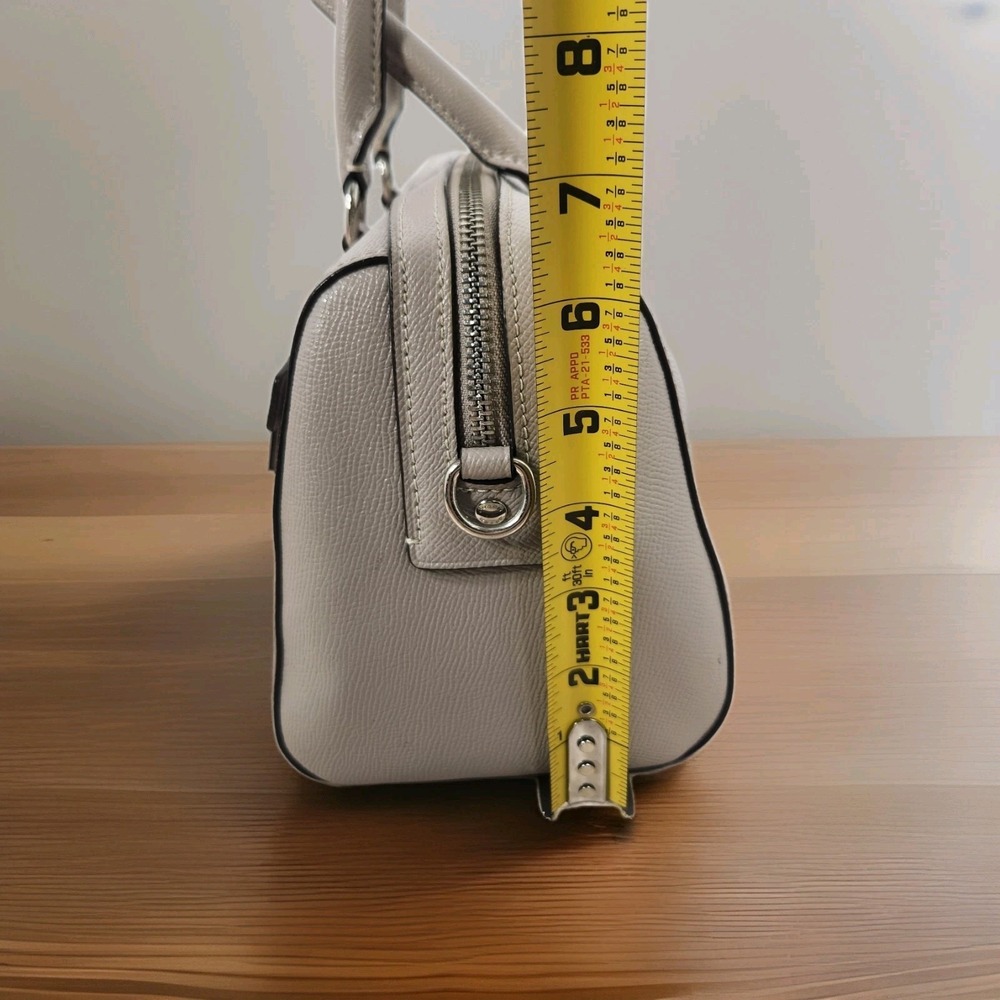 Coach Rowan Satchel Bag #79946 In Gray (no strap) Crossgrain‎ Leather Dec 2019 - Picture 6 of 16